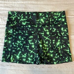 Black & Neon Green CrossFit Workout Shorts